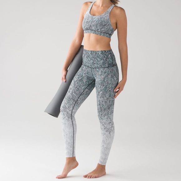 lululemon athletica Pants - Lululemon Wunder Under Leggings Sz 10 HR Dazzle